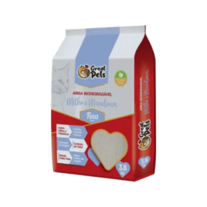 Areia Sanitária Great Pets Biodegradável Grãos Finos 3,8kg