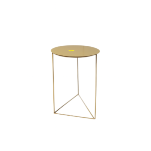 Suporte Chão Metal Geométrico Dourado - Burguina Cerâmicas