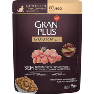 Ração Úmida GranPlus Gato Gourmet Trato Urinário Frango 85g