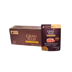 Caixa Ração Úmida GranPlus Gato Gourmet Trato Urinário Frango 85g - 18un