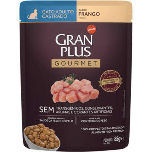 Ração Úmida GranPlus Gato Castrado Gourmet Frango 85g
