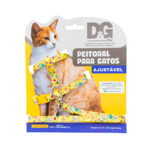 Conjunto Peitoral e Guia de seda para gatos - D&G Pet