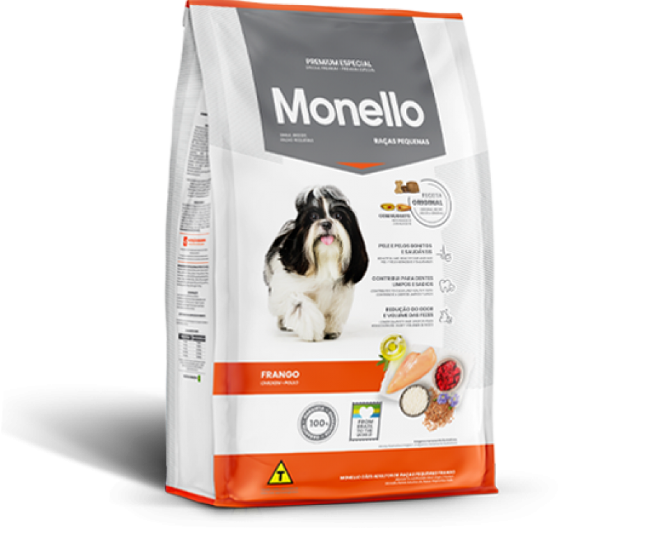 Ração Monello Cão Adulto Raças Pequenas Frango 1kg