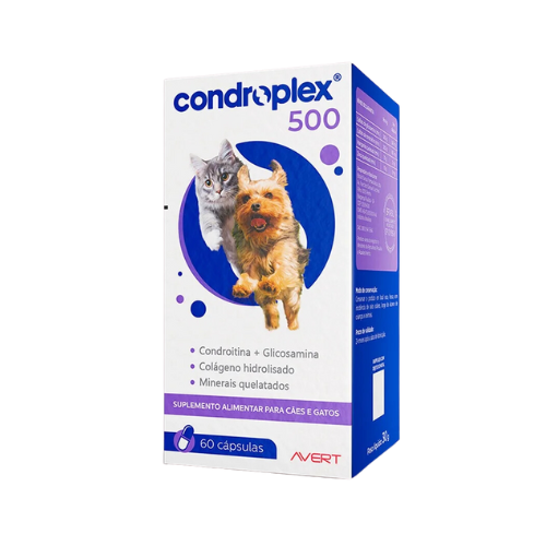 Suplemento Alimentar Condroplex 500 Cão e Gato 60 Comprimidos - Avert