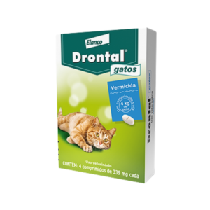 Vermífugo Drontal Gato 4kg 4 Comprimidos - Elanco