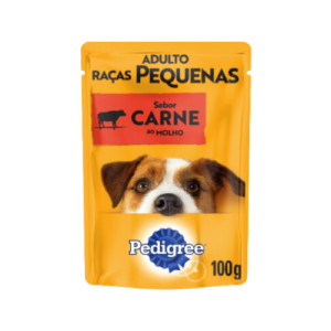 Caixa Ração úmida Pedigree Cão Adulto Raças Pequenas Carne 100g - 18un