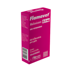 Anti-Inflamatório Flamavet Gato 0,2mg 10 comprimidos - Agener União