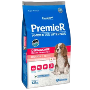 Ração Premier Cão Adulto Raças Pequenas Ambientes Internos Dermacare Salmão 12kg