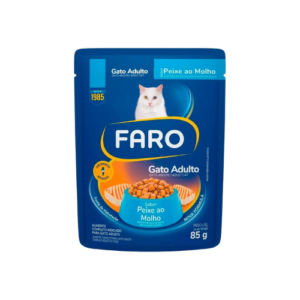 Ração Úmida Faro Gato Adulto Peixe ao Molho 85g