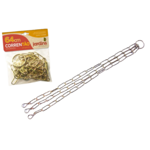 Corrente Metal 64cm Dourado - Nutriplan