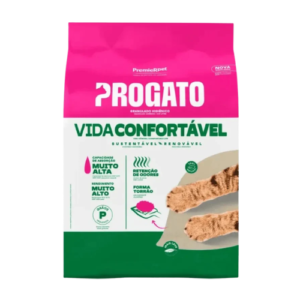 Areia Sanitária Progato Biodegradável Vida Confortável Grãos Pequenos 4kg