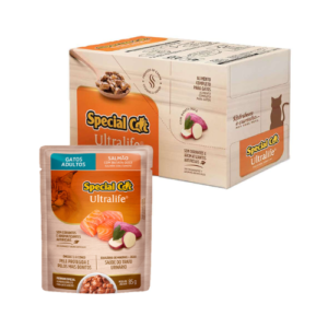 Caixa Ração Úmida Special Cat Gato Adulto Ultralife Salmão com Batata Doce 85g - 12un