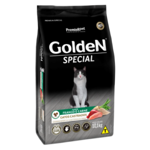 Ração Golden Gato Castrado Special Frango e Carne 3kg