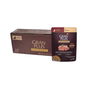 Caixa Ração Úmida GranPlus Gato Filhote Gourmet Frango 85g - 18un