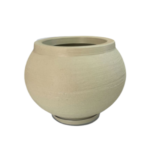 Vaso Esfera Grafiato n2 Areia - Vasos Brasil