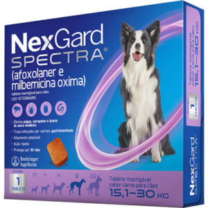 Antipulgas e Carrapatos NexGard Spectra Cão 15,1 a 30kg  - 1 Tablete