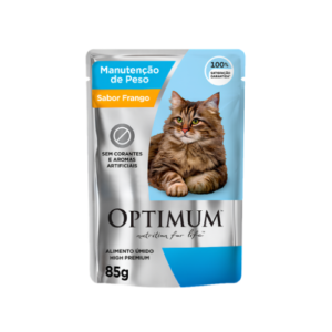 Ração Úmida Optimum Gato Adulto Manutenção de Peso Frango 85g
