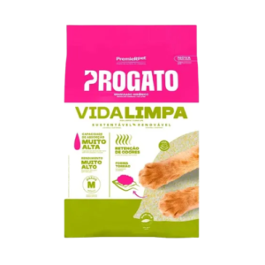 Areia Sanitária Progato Biodegradável Vida Limpa Grãos Médios 10kg