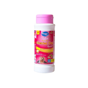 Talco Banho a seco Morango 100g - Genial Pet