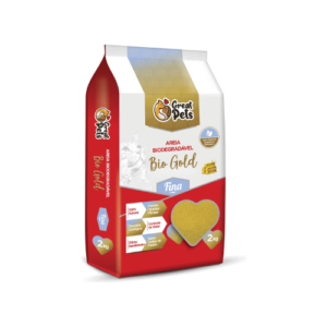 Areia Sanitária Great Pets Biodegradável Bio Gold Fina 2kg
