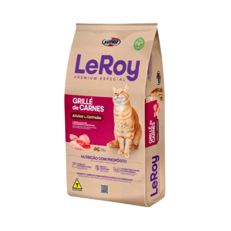 Ração Leroy Gato Castrado Grillé de Carnes 3kg