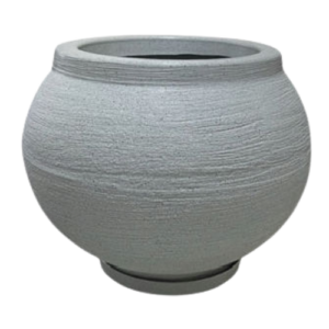 Vaso Esfera Grafiato n3 Cimento - Vasos Brasil