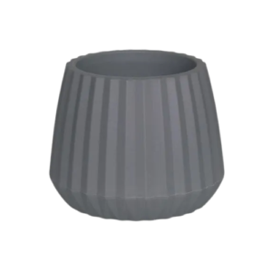 Vaso Cachepot Wave 19cm Cinza - Mor