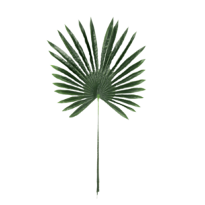 Flor Artificial Galho Folha Palmeira Verde Escuro