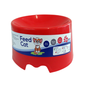 Comedouro Vermelho Feed Cat 300ml - PetMaxx