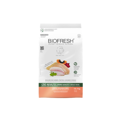 Ração Biofresh Cão Adulto Raças Pequenas e Minis Mix de Carnes, Frutas, Legumes e Ervas Frescas 10,1kg