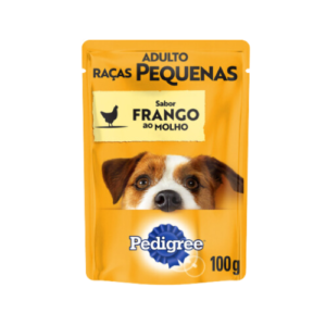 Caixa Ração úmida Pedigree Cão Adulto Raças Pequenas Frango 100g - 18un