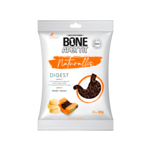 Petisco Cão Adulto Naturallis Digest Mamão e Banana 60g -  Bone Apettit