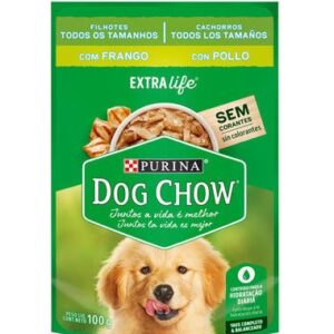 Ração Úmida Dog Chow Cão Filhote Todos os Tamanhos Frango 100g