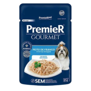 Ração úmida Premier Cão Adulto Gourmet Peito de Frango e Arroz Integral 85g