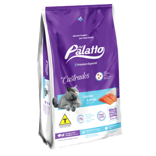 Ração Palatto Gato Castrado Salmão e Arroz 10,1kg