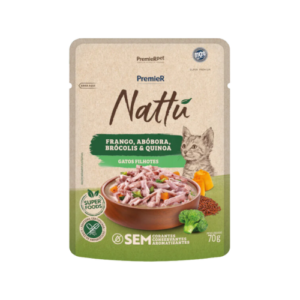 Ração Úmida Premier Nattu Gato Filhote Frango, Abóbora, Brócolis e Quinoa 70g