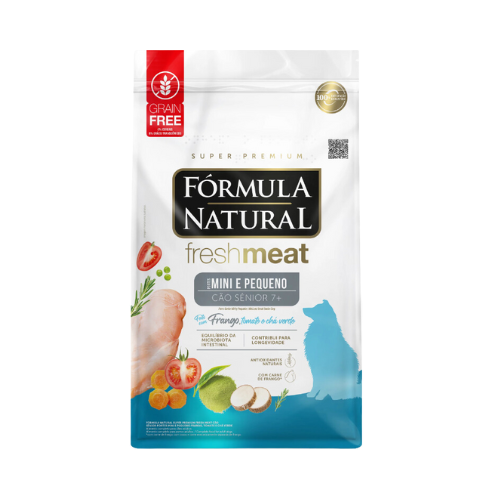 Ração Fórmula Natural Cão Sênior Raças Pequenas e Minis Fresh Meat Frango e Chá Verde 2,5kg