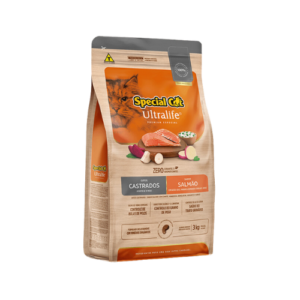 Ração Special Cat Gato Castrado Ultralife Salmão, Batata Doce, Beterraba, Ervilha e Arroz 3kg