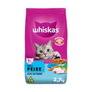 Ração Whiskas Gato Castrado Peixe 2,7kg