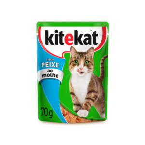 Ração Úmida KiteKat Gato Adulto Peixe ao Molho 70g