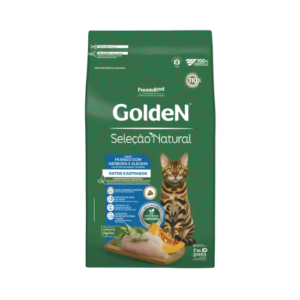 Ração Golden Gato Castrado Seleção Natural Frango, Abobora e Alecrim 10,1kg