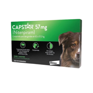 Antipulgas Capstar 57mg para Cães acima de 11,4kg 1 comprimido - Elanco