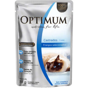 Ração Úmida Optimum Gato Castrado Frango 85g