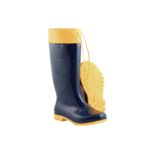 Bota Pvc Cano Longo Azul e Amarelo com Amarração 41 - Bracol