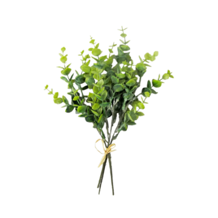 Flor Artificial Buquê Eucalyptus C/Raffia