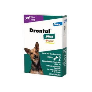 Vermífugo Drontal Plus Cão 10kg 2 Comprimidos - Elanco