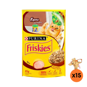 Caixa Ração úmida Friskies Gato Peru ao Molho 85g - 15un