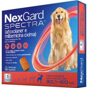Antipulgas e Carrapatos NexGard Spectra Cão 30,1 a 60kg - 1 Tablete