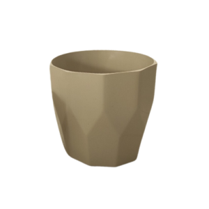 Cachepô Plástico Facetado Areia 14 - Vasos Brasil