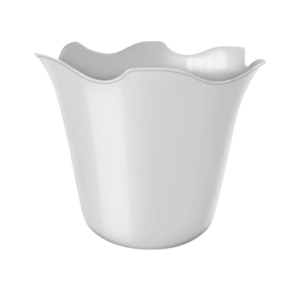 Cachepô Elegance Floral Branco Médio - Nutriplan